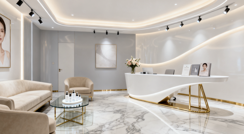 Private clinical consultation suite for facial and body aesthetics